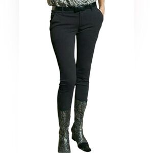 Nwot Seduzione Black Stretch Comfort Pocket Italian-Made Skinny Pant Size Small